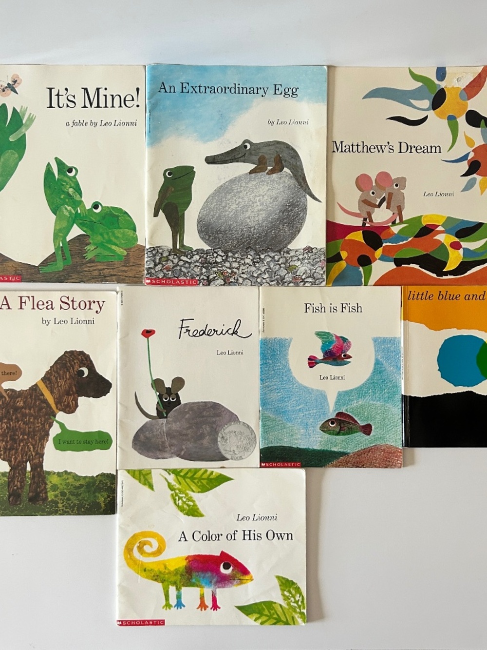 Lot of 8 Leo Lionni Childrens Picture Books Fish Frederick Flea Story Matthew